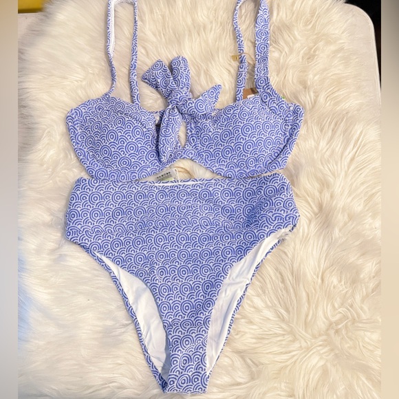 Berlook Blue Jacquard Underwire Bikini Set - Picture 11 of 11